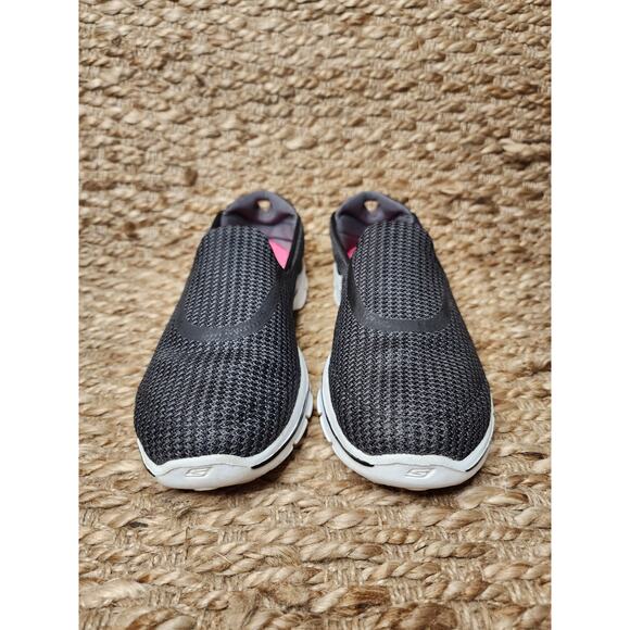 Skechers Go Walk 3 Women’s 10 Shoes Black Pink Slip On Comfort Walking Sneakers - Picture 3 of 12